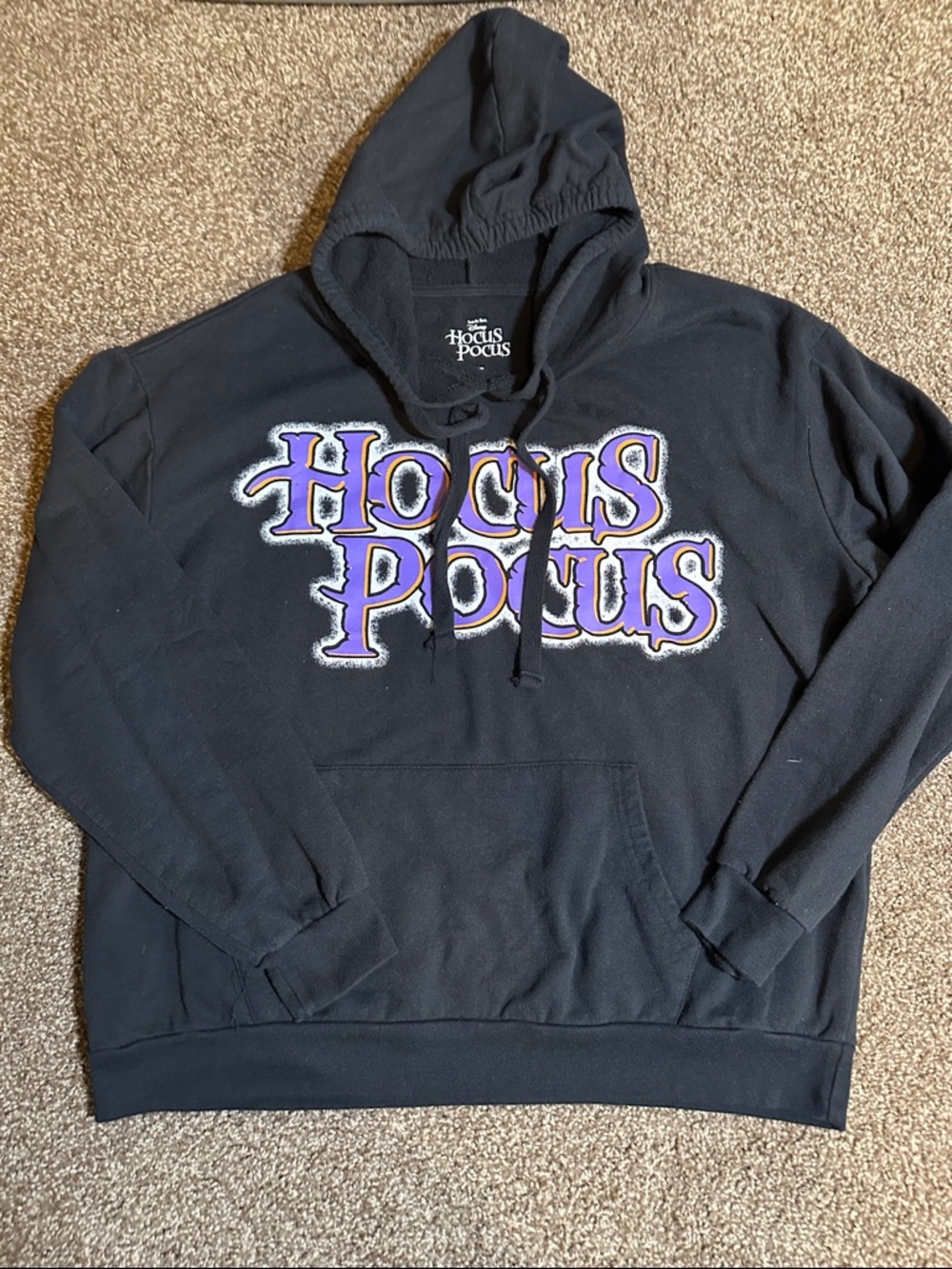 Disney Hocus Pocus Black Graphic Hoodie, Size XXL